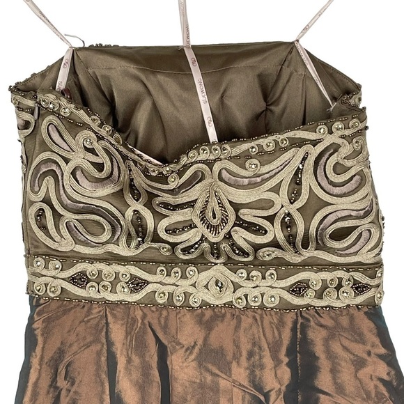 SUE WONG N3306 SOUTACHE BEADED STRAPLESS MINI COCKTAIL DRESS - Picture 7 of 12